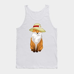 Fox Hat Flower Tank Top